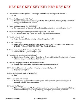 Asl 1 Worksheet Unit 2 Pgs 39 51 Questions For Master Asl Tpt