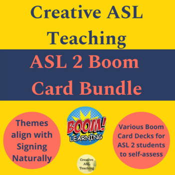 Preview of ASL 2 Boom Card Bundle