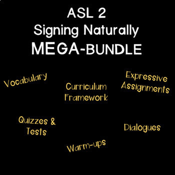 Preview of ASL 2 Signing Naturally MEGA BUNDLE