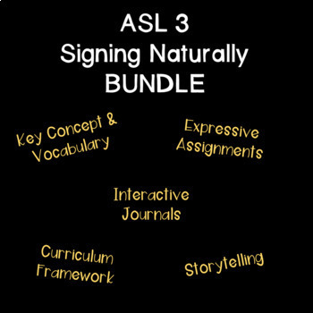 Preview of ASL 3 Signing Naturally BUNDLE