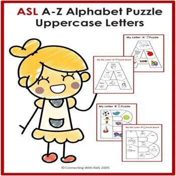 Preview of ASL A-Z Alphabet Puzzles
