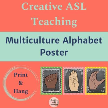 Preview of ASL ABC Multicultural Hands Posters