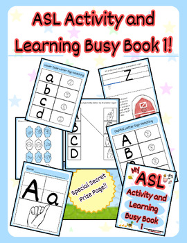 Preview of ASL Activity and Learning Busy Book 1 Blue