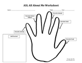 ASL All About Me Worksheet