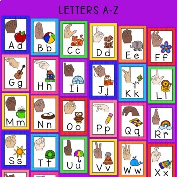 ASL Alphabet | American Sign Language | Letter Posters by Creative ...
