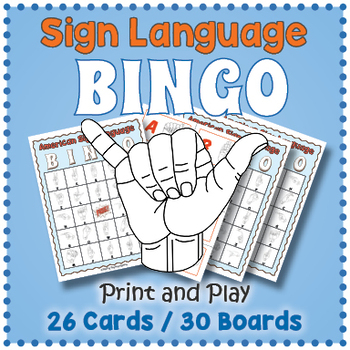 Preview of ASL Alphabet BINGO Game - American Sign Language Activity - Hand Signals