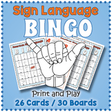 ASL Alphabet BINGO Game - American Sign Language Activity 