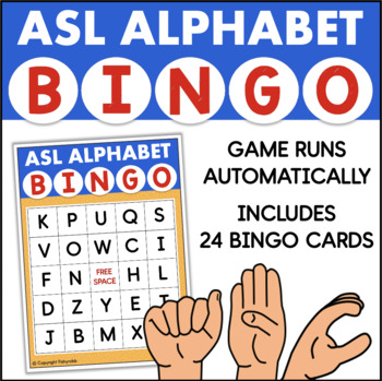 Preview of ASL Alphabet BINGO Game Sign Language Runs Automatically
