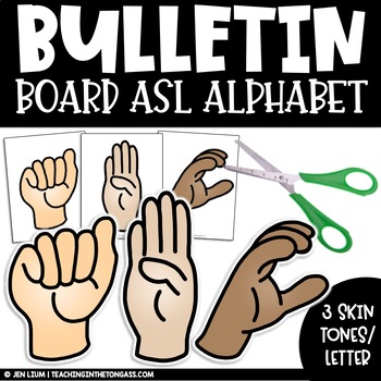 Preview of ASL Alphabet Bulletin Board Letters Poster