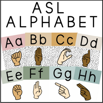 Preview of ASL Alphabet - Clean Boho Style