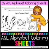 ASL Alphabet Coloring Sheets (A-Z)