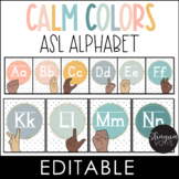 ASL Alphabet Editable - Sign Language Alphabet - Modern Ca