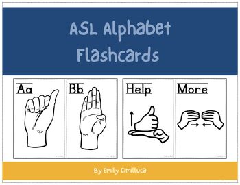 Preview of ASL Alphabet & Extra Signs Flashcards