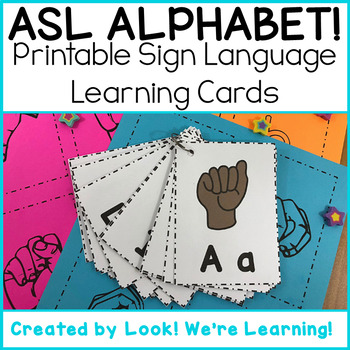 Preview of Sign Language Alphabet Learning Cards - ASL Alphabet!