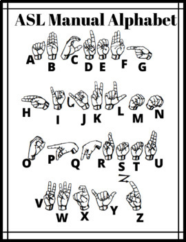 ASL Alphabet Handout by Handy ASL Materials | TPT