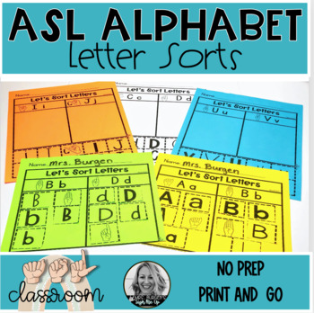 Preview of ASL Alphabet Letter Sort