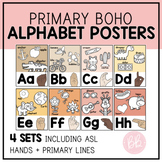 Alphabet Line Posters A-Z + ASL | Word Wall Bulletin Board