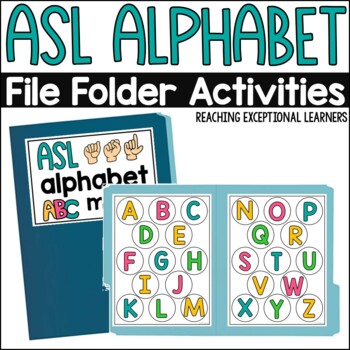 Preview of ASL Alphabet File Folder Activity