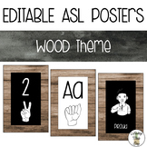 ASL Alphabet, Numbers & Emotions Posters - Wood Theme