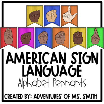 Preview of ASL Alphabet Pennants