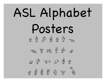 Preview of ASL Alphabet Posters! (Freebie)