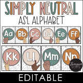 ASL Alphabet Posters - Sign Language Alphabet - Neutral Bo