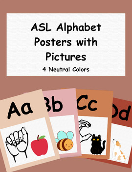 Preview of ASL Alphabet Posters with Pictures