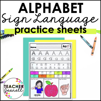 Preview of ASL Alphabet Worksheets