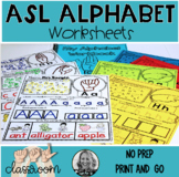 ASL Alphabet Worksheets