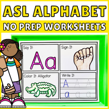 Preview of ASL Alphabet Worksheets Preschool and Kindergarten