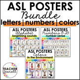 ASL American Sign Language Alphabet, Number, and Color Pos