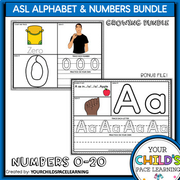 Preview of ASL Alphabet and numbers Bundle