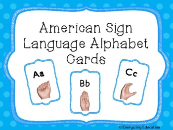 Preview of ASL American Sign Language Alphabet Cards