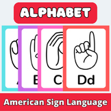 ASL - American Sign Language Alphabet Chart, Alphabet Clas