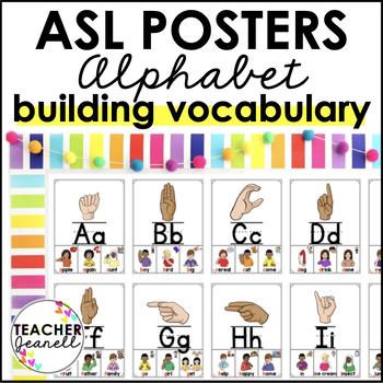 Preview of ASL Alphabet Posters | Sign Language Vocabulary Posters