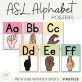 ASL (American Sign Language) Alphabet Posters | PASTELS | 