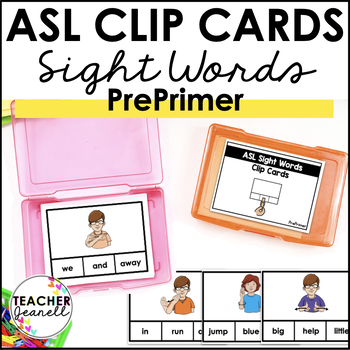 ASL Word Wall PrePrimer Sight Words – Teacher Jeanell