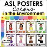 ASL American Sign Language Colors in the Environment Posters