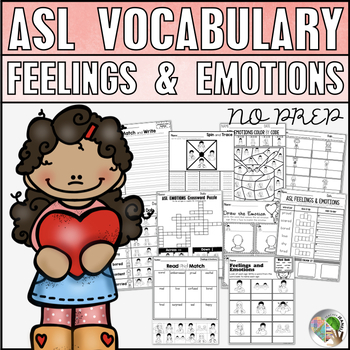 Preview of ASL American Sign Language NO PREP Feelings & Emotions Practice
