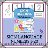 ASL American Sign Language - Numbers Worksheets and Hand S
