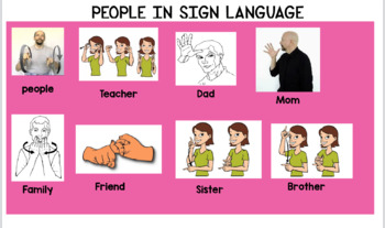 Preview of ASL (American Sign Language) People Visual