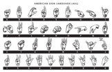 ASL American Sign Language Poster-11 x 17 inches tabloid size