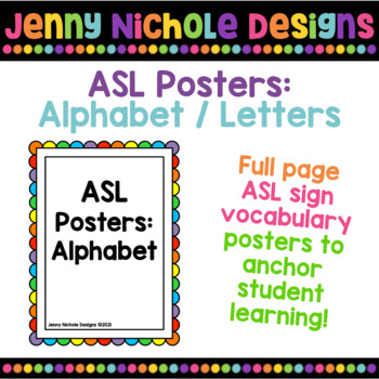 Preview of ASL (American Sign Language) Poster / Anchor Charts: Letter / Alphabet Signs