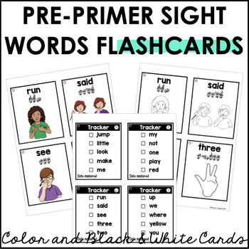 ASL Word Wall PrePrimer Sight Words – Teacher Jeanell