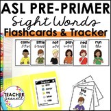 ASL American Sign Language Sight Word Flash Cards & Tracke