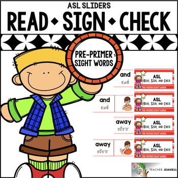 ASL Word Wall PrePrimer Sight Words – Teacher Jeanell