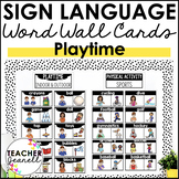 ASL American Sign Language Word Wall Cards - Playtime Words