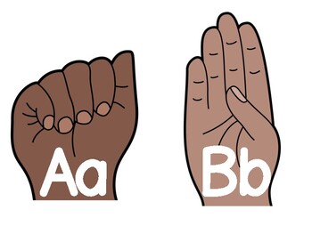 Preview of ASL - American Sign Language Word Wall Letters & Alphabet Line