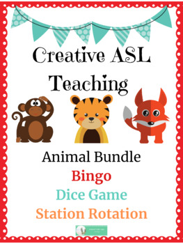Preview of ASL Animal Activities Bundle - ASL, ESL, Deaf/HH