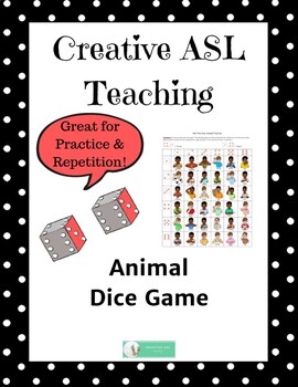 Preview of ASL Animal Dice Game